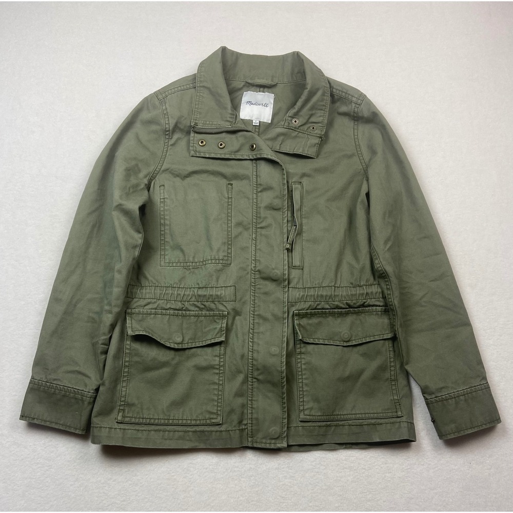 Madewell Utility Jacket Green Field Military Style Cotton Women's Size‎ Small